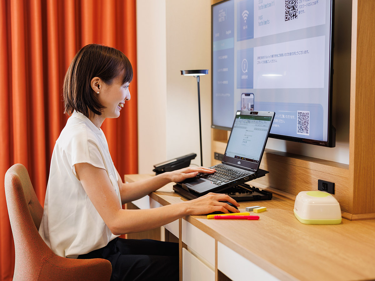 Guest rooms are ideal for working away from the office.
