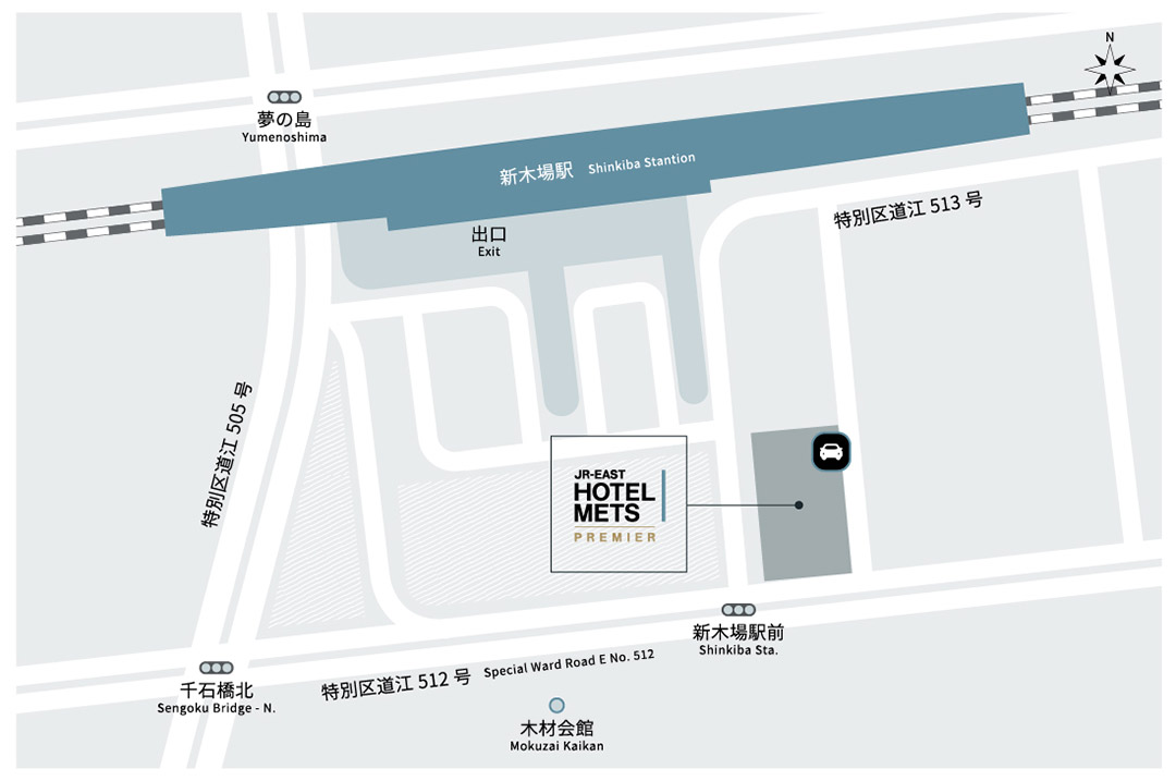 Access from JR Shinkiba Station