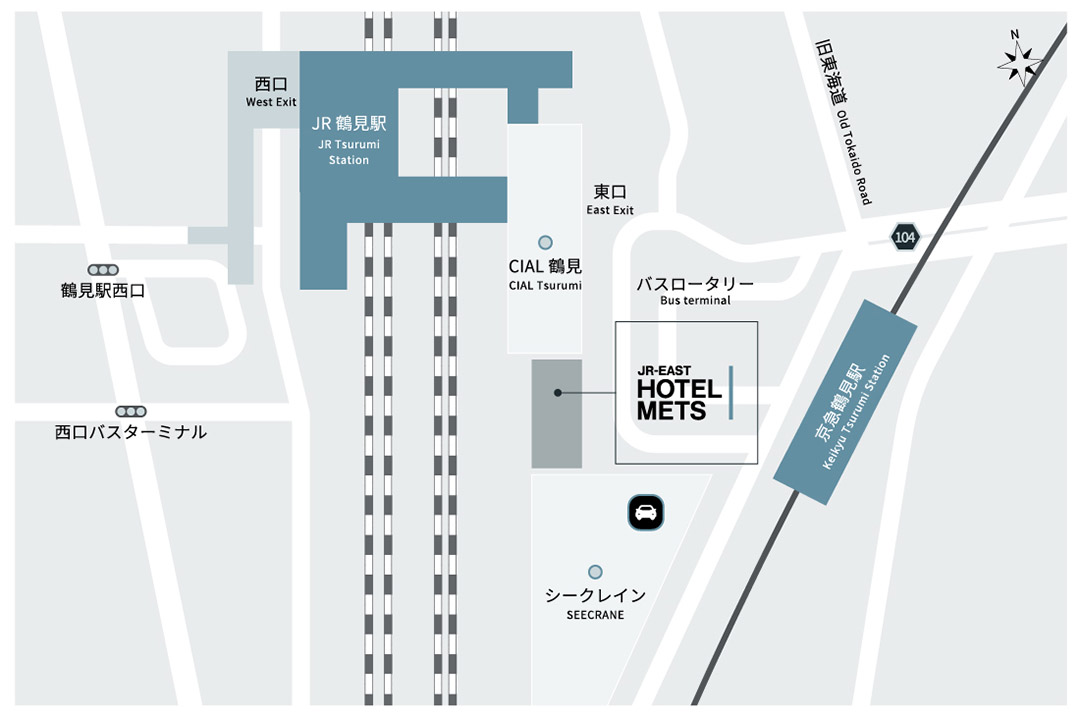 Access from JR YOKOHAMA TSURUMI Station