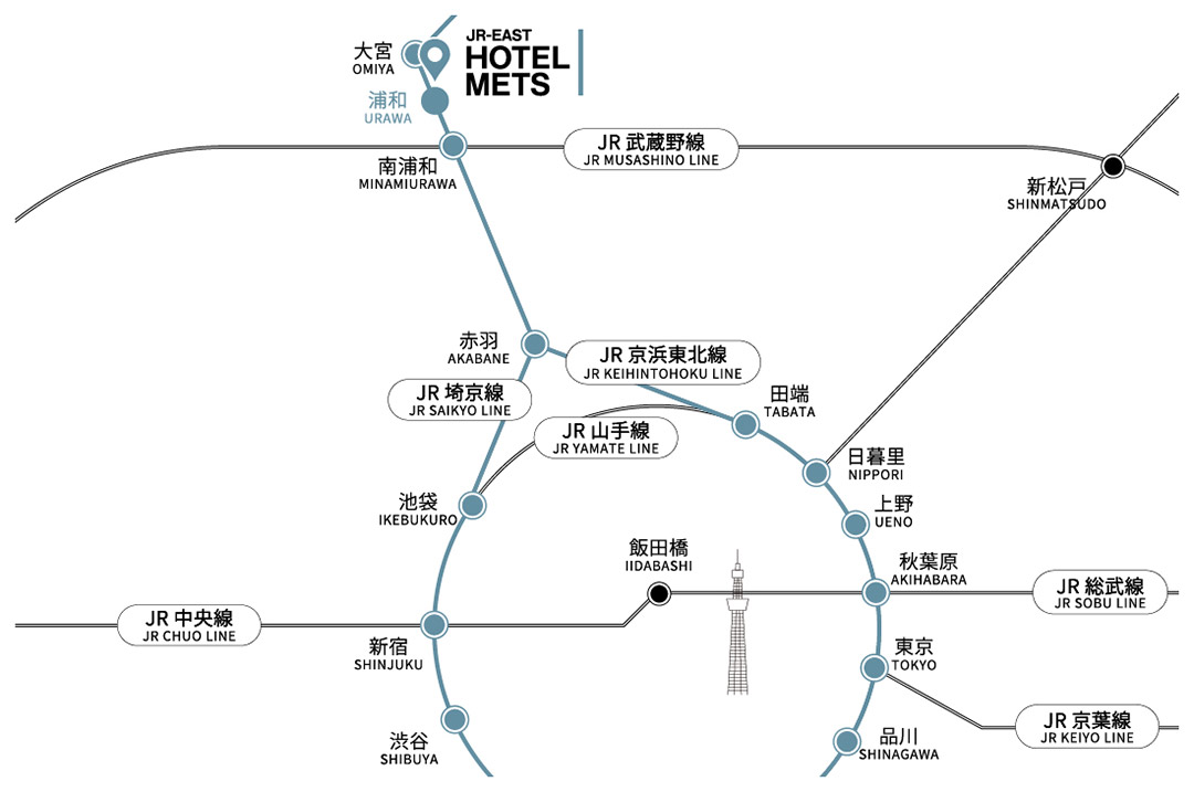 電車でお越しの場合