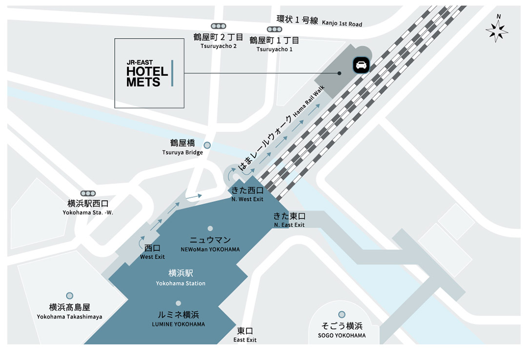 Access from JR YOKOHAMA Station